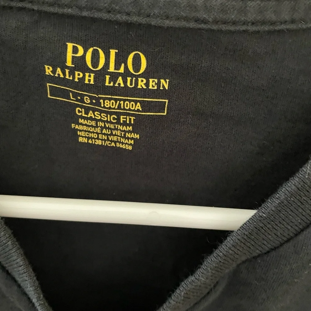 Polo by Ralph Lauren Men's Black V-Neck T-Shirt